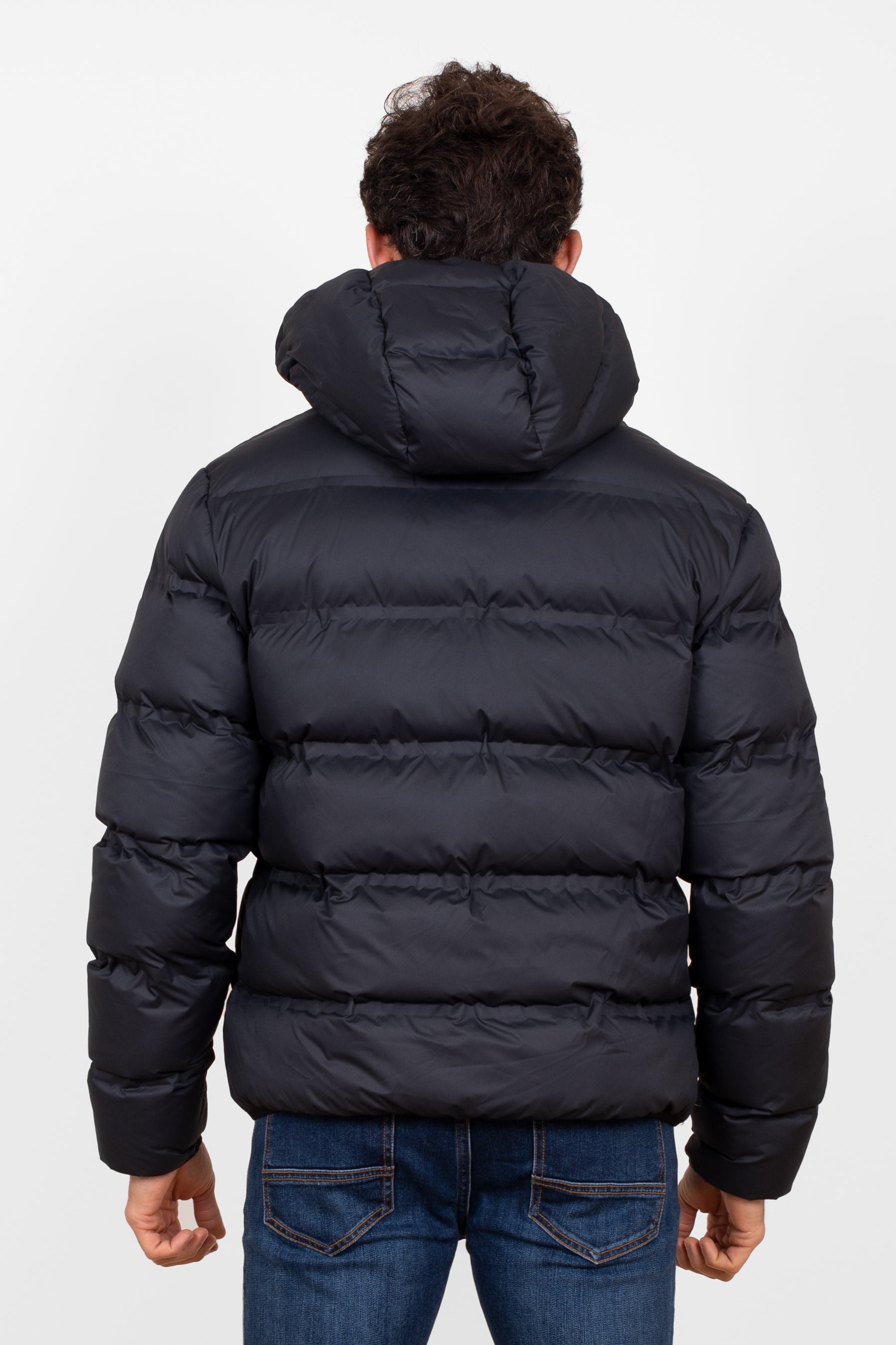 Brakeburn black puffer jacket rear view