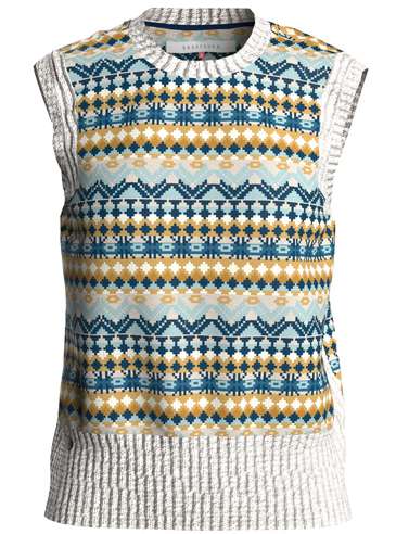 Brakeburn Fairisle knitted vest garment view