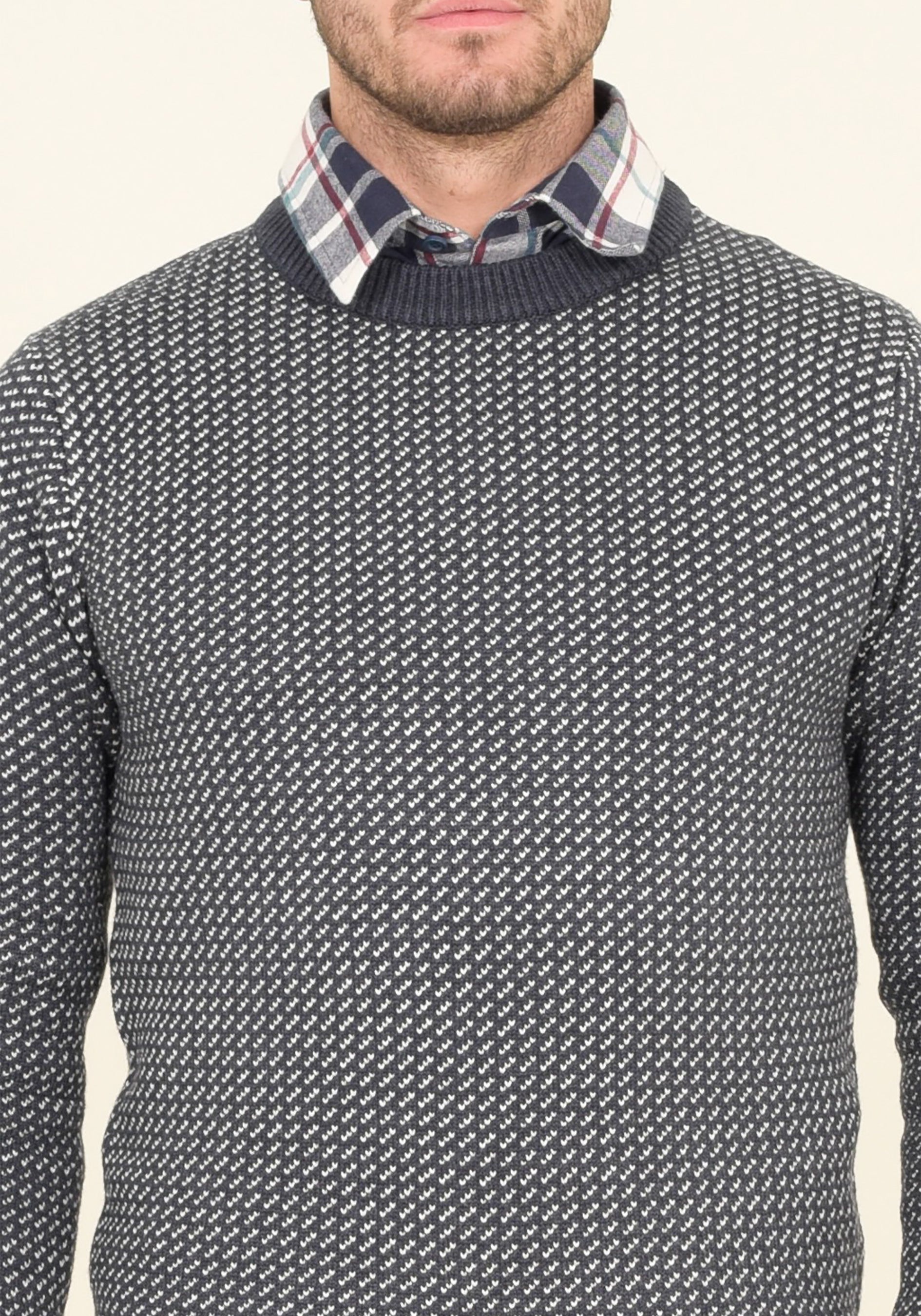 Brakeburn navy Fishermans jumper additional view 4
