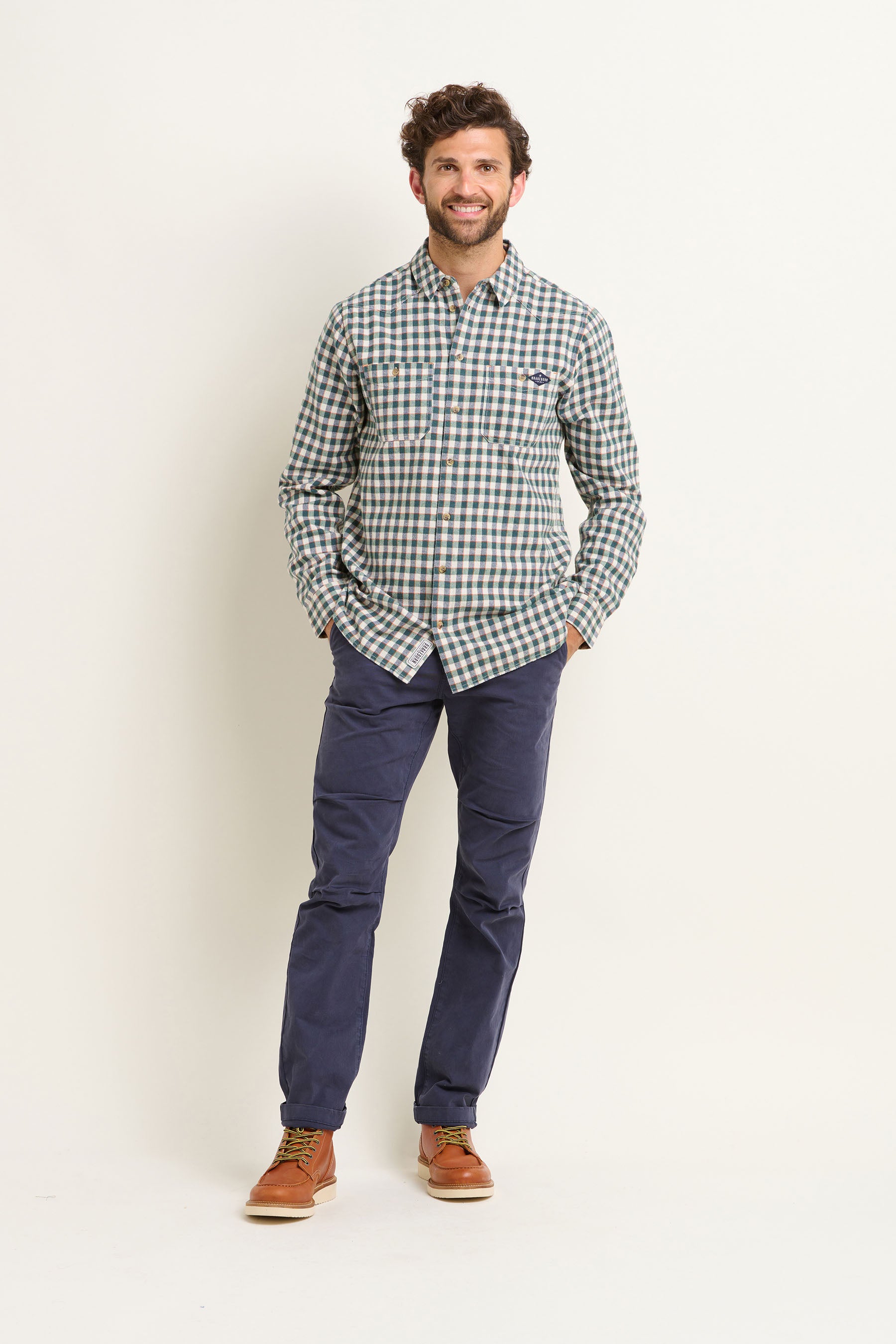 Brakeburn Navy Gingham Shirts - view 2