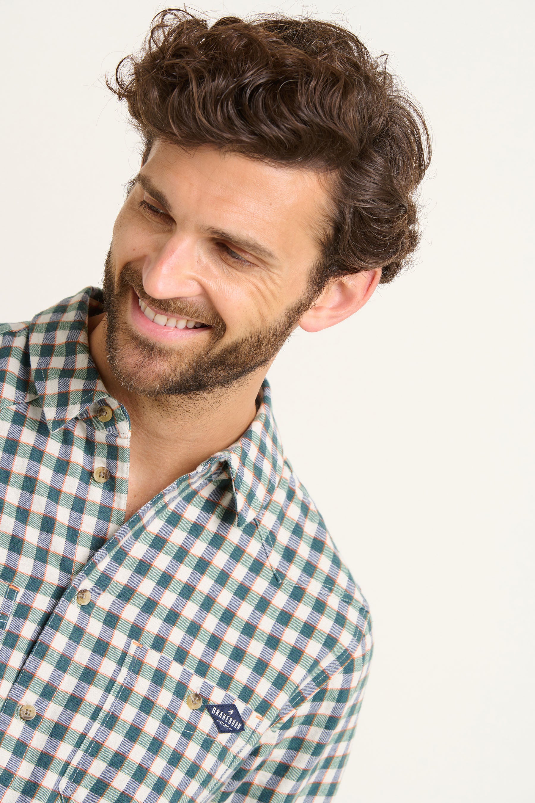 Brakeburn Navy Gingham Shirts - view 4