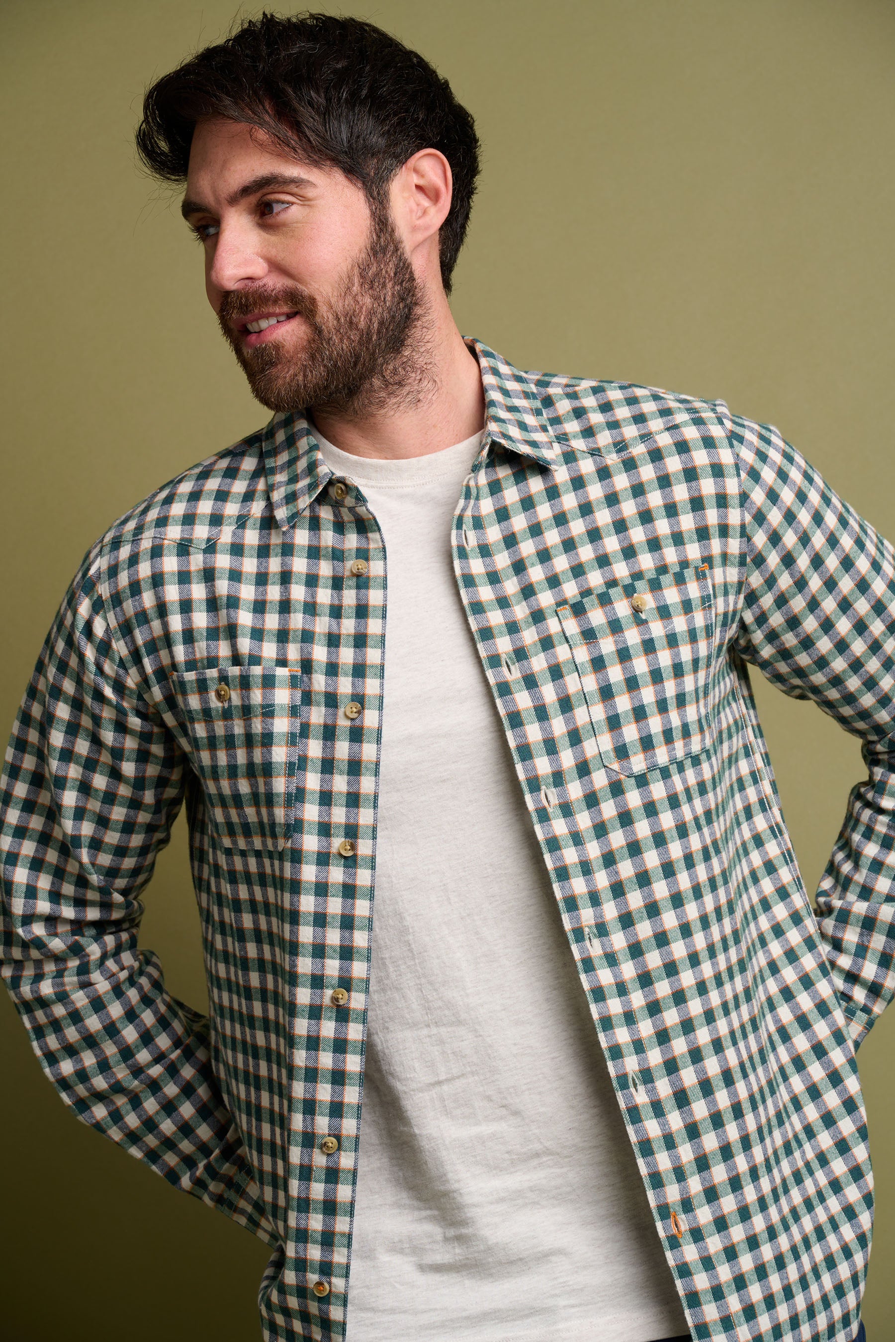 Brakeburn Navy Gingham Shirts - view 5