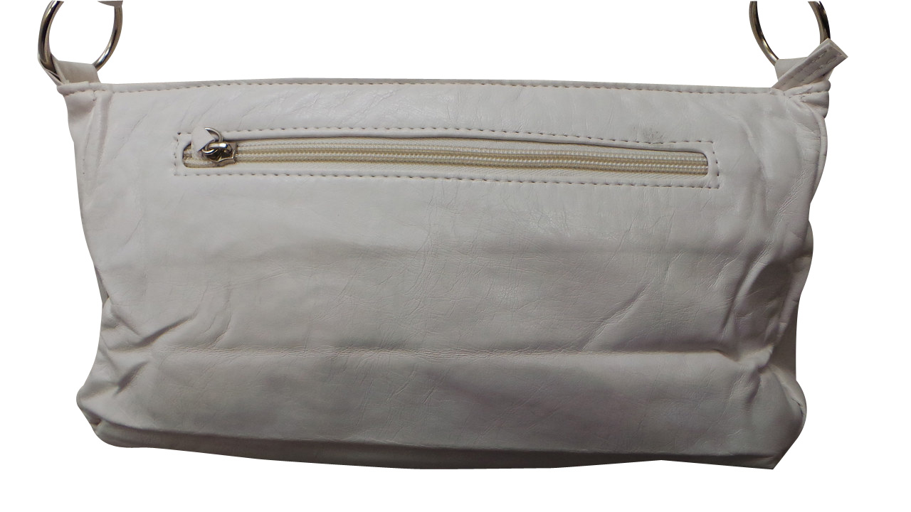 Wholesale Joblot Of 10 Small White Shoulder Bags With Multiple Pockets