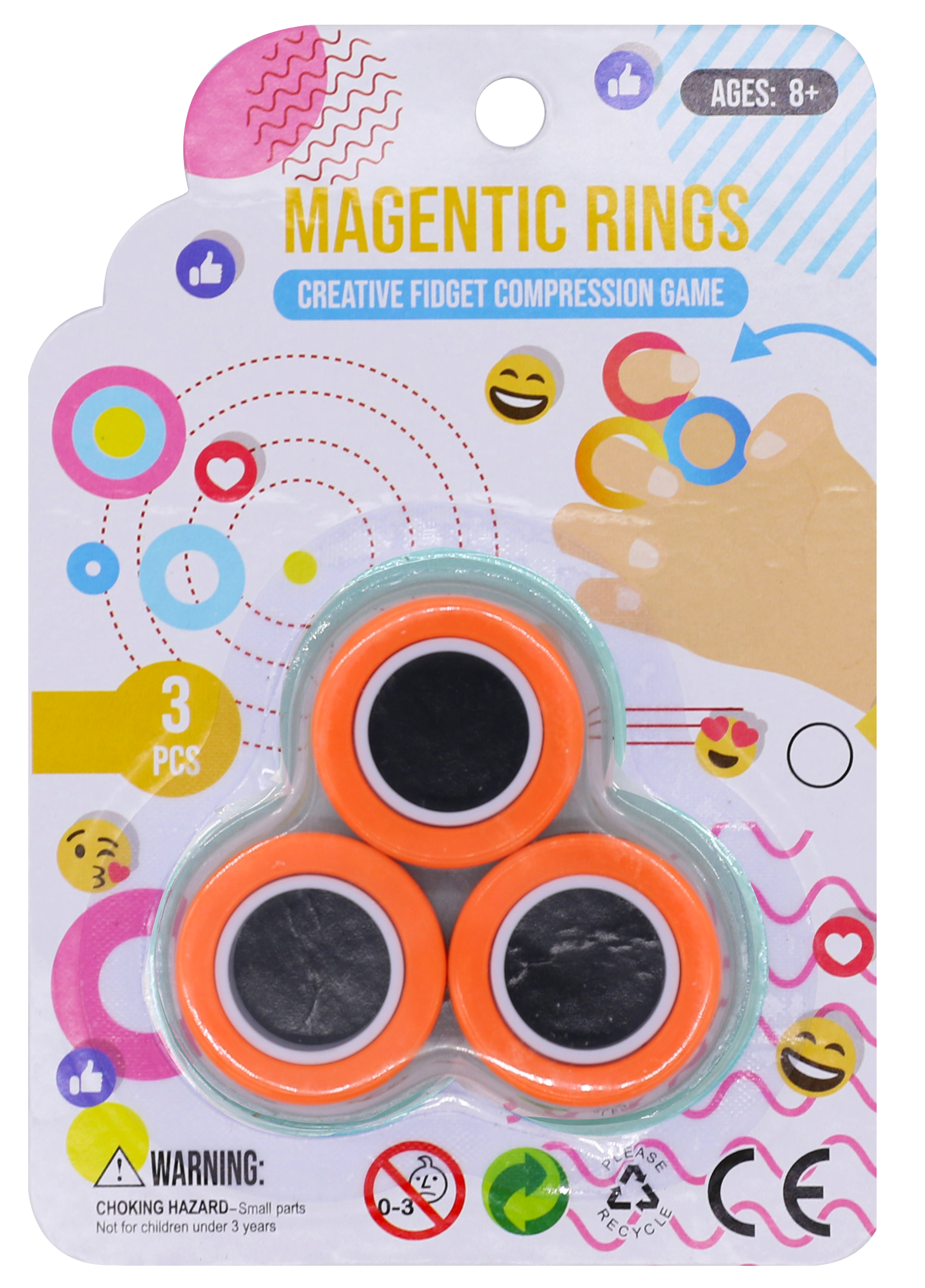 960 X Magnetic Ring Fidget Toy Kids Multi Colour Craze 2024 Wholesale ...